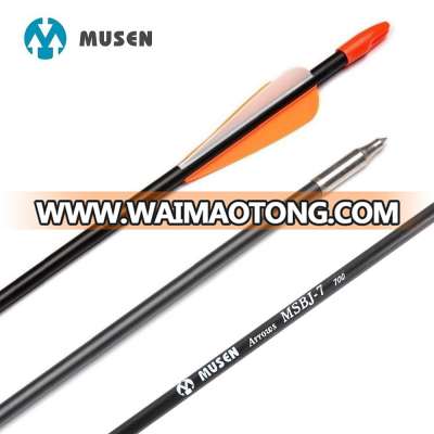 Cheap wholesale MUSEN recurve bow fiberglass archery arrows for beginners