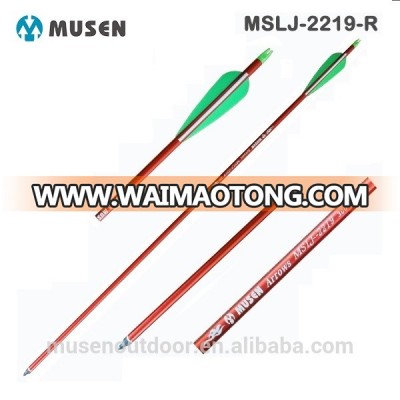 hot selling Colorful aluminum arrow, compound bow arrow, red color